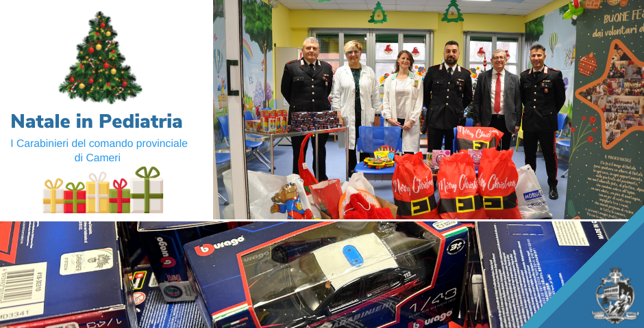 Immagine donazione dei carabinieri in pediatria