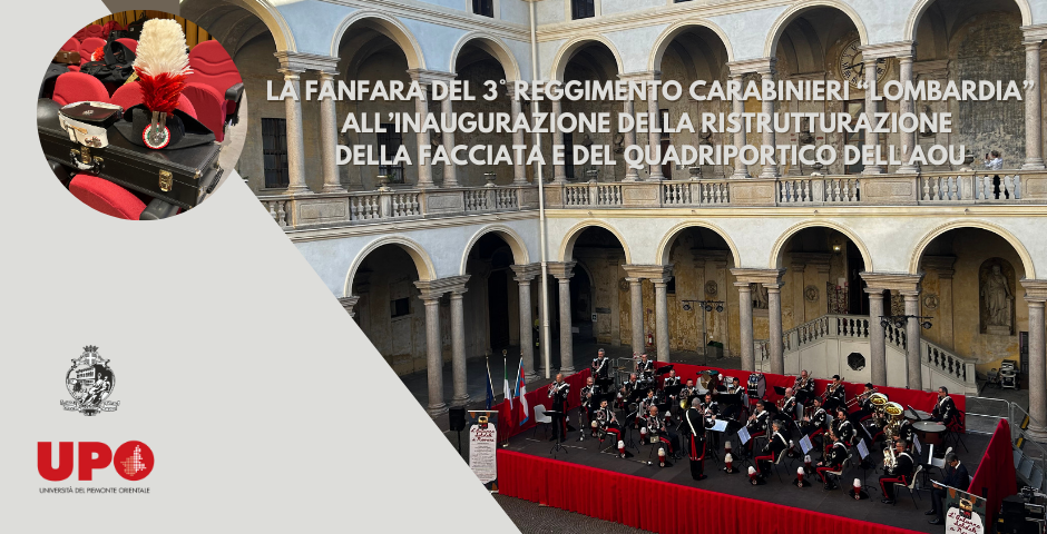 La Fanfara del 3° Reggimento Carabinieri “Lombardia” all’inaugurazione della ristrutturazione della facciata e del quadriportico dell'AOU